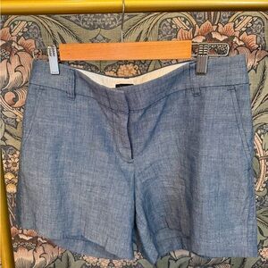 Like New J. Crew Light Blue Chambray Preppy Shorts Sz 10